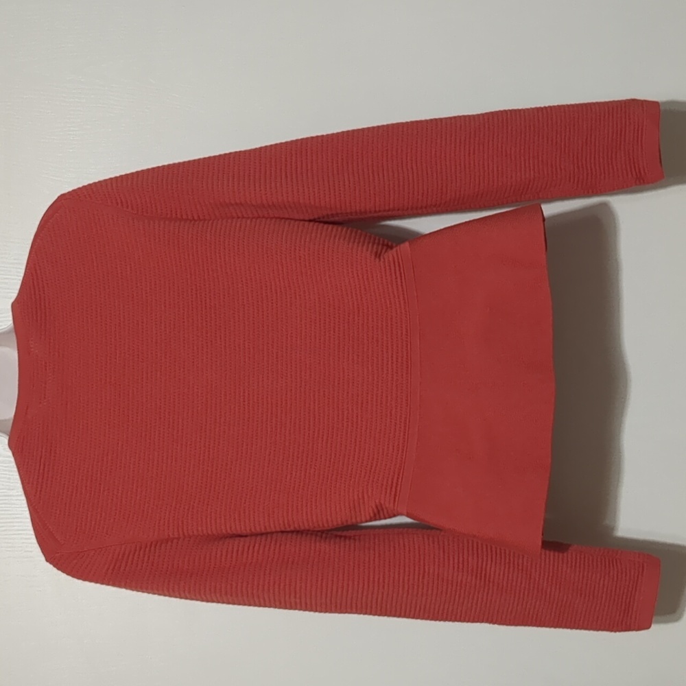 Hugo Boss Merino Super Fine Cardigan Sweater Orange Size Medium - Picture 3 of 8